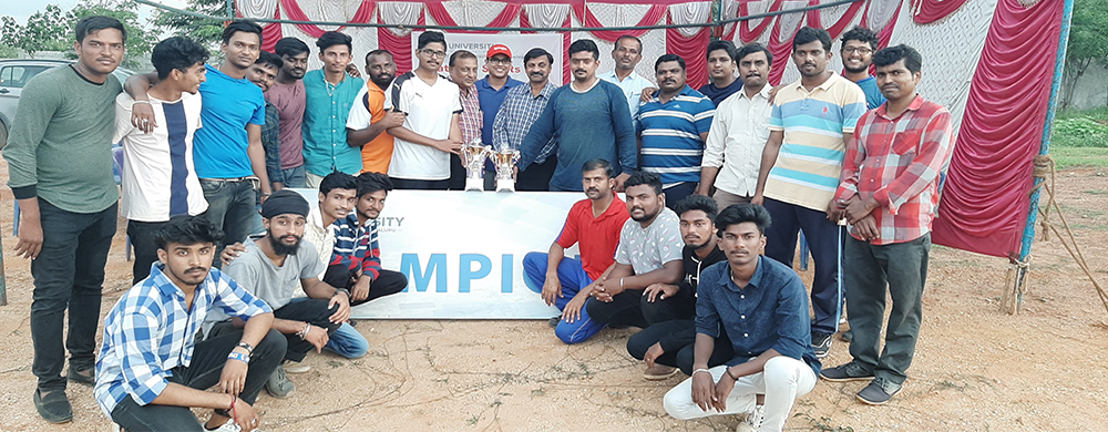 Cricket tournament at School of Engineering and Technology, CMR University